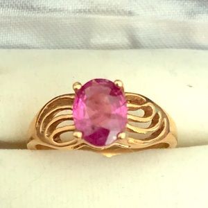 Beautiful Pink Sapphire or Tourmaline? ring sz 6